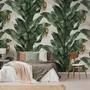 Exotic Banana Leaf Pattern Wallpaper Mural