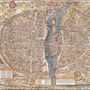 Antique European City Map Wallpaper Mural