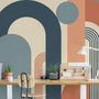 Papier peint panoramique géométrique avec des formes