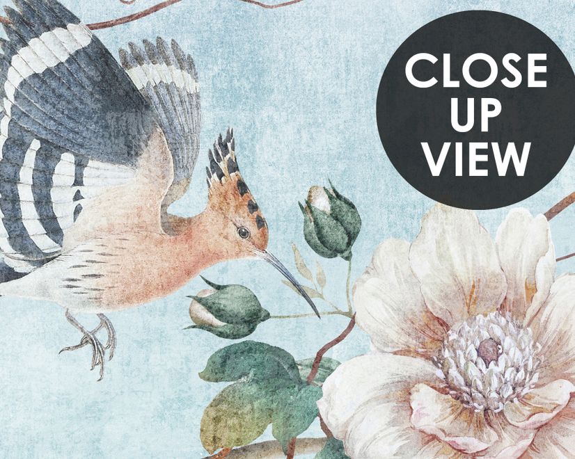Watercolor Chinoiserie Floral Peony Blossom Wallpaper Mural