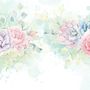 Aquarell Sanfte Blumen Fototapete