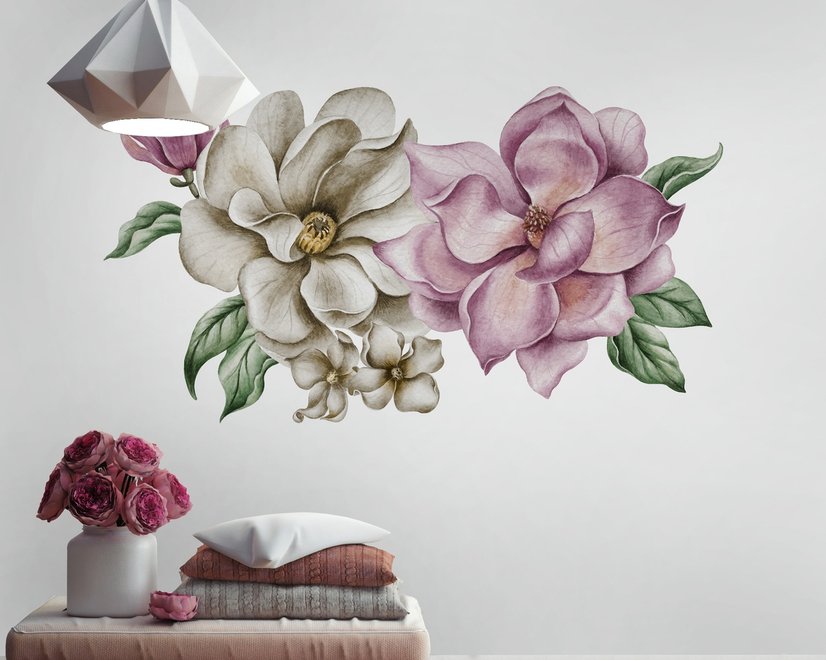 Large Garden Flowers Wall Sticker Decal