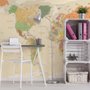 Colorful Political Map Wallpaper Mural