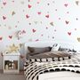 Cute Watercolor Hearts Wall Decal Sticker
