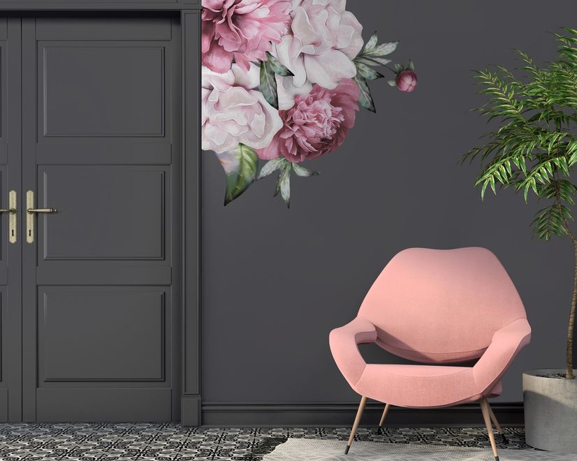 3D Dutch Floral Peony Flower Bouqet Wall Decal Sticker