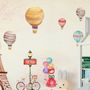 Eiffel Tower and Little Hot Air Balloon Wallpaper Mural
