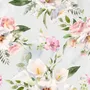 Watercolor White Pink Floral Bouquet Wallpaper Mural