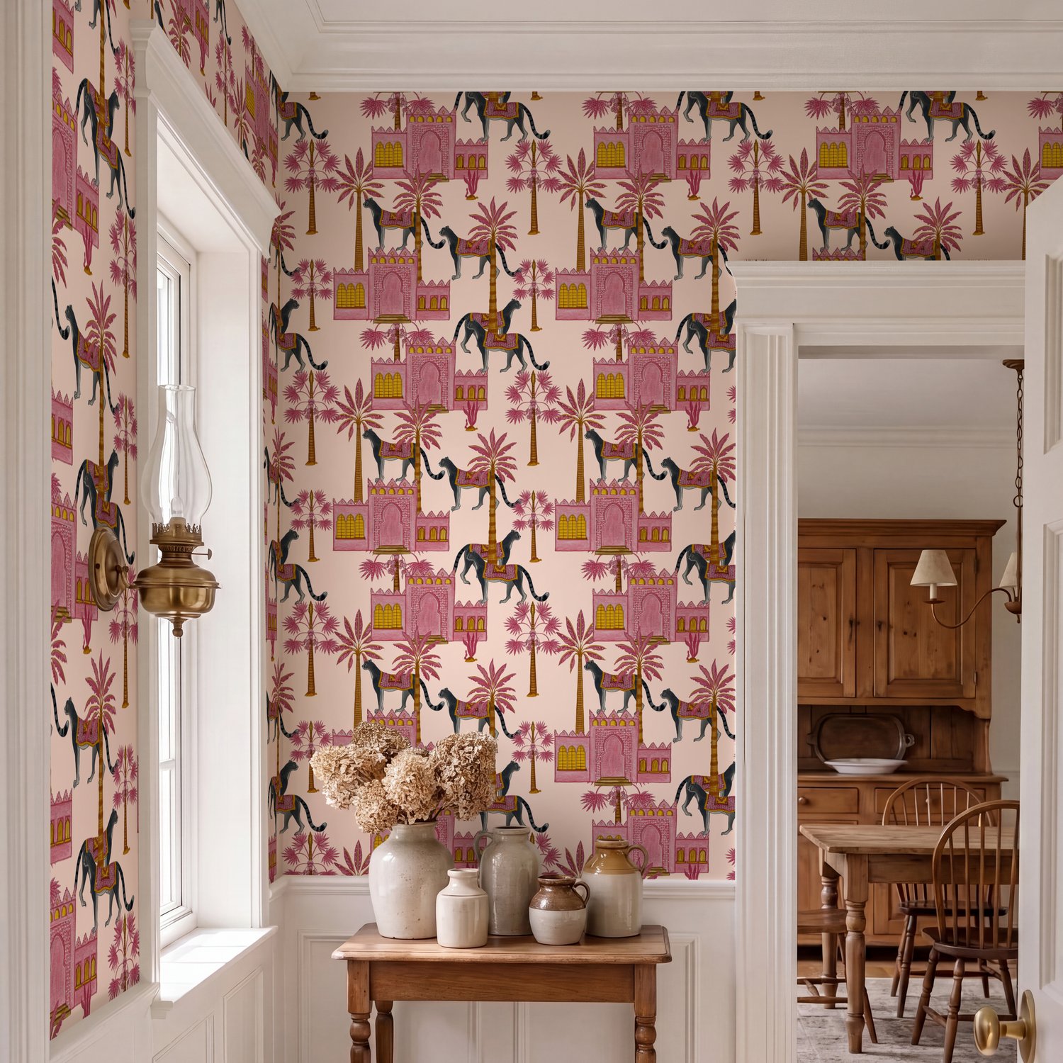 Panther Palace Tropical Foliage Wallpaper - Peel and Stick