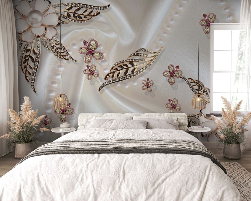 Pearl Flower Wallpaper Mural