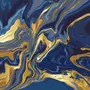 Liquid Abstract Marble Art Blue Gradient Wallpaper Mural