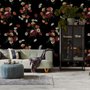 Chinese Red Floral Wallpaper Mural