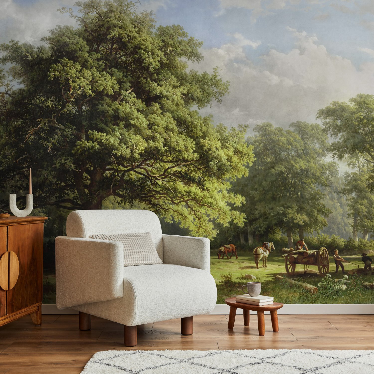 Rural Life View Wallpaper Mural - Peel and Stick