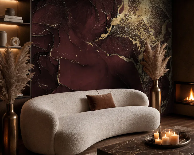 Modern Abstract Fluid Marble Wallpaper Mural