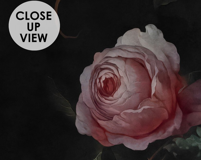 Dark Floral Bouqet with Tulips and Roses Wallpaper Mural