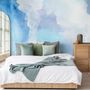 Watercolor Blue Brush Wallpaper Mural