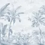 Monochrome Antique Jungle Landscape Wallpaper Mural