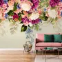 Classical Colorful Vine Flowers Wallpaper Mural