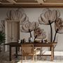 Transparent Floral Art Wallpaper Mural