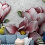 3D-Prägeoptik Lilienblüten Fototapete