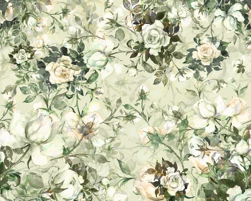 Vintage Rose Flower Wallpaper Mural