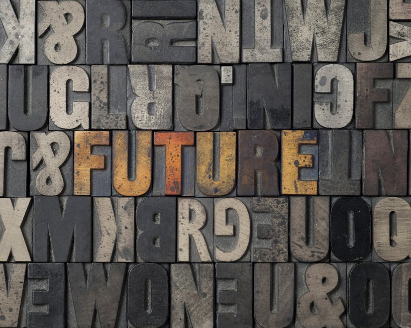Future Typography Wallpaper Mural