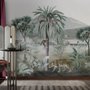 Vintage Exotische Landschaft mit Wildtieren Fototapete