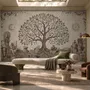 Ancient Roman Garden Tree With Mosaic Art Wallpaper Mural 