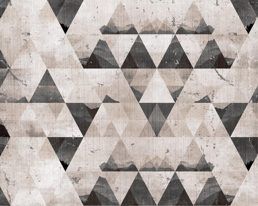 Geometrische Dunkle Trigon Fototapete