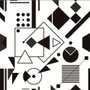 Fototapete mit schwarzen und weißen geometrischen Formen