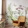 Wild Floral and Green Fresh Leaves Wallpaper Mural