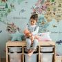 Kids Watercolor World Map Wallpaper Mural