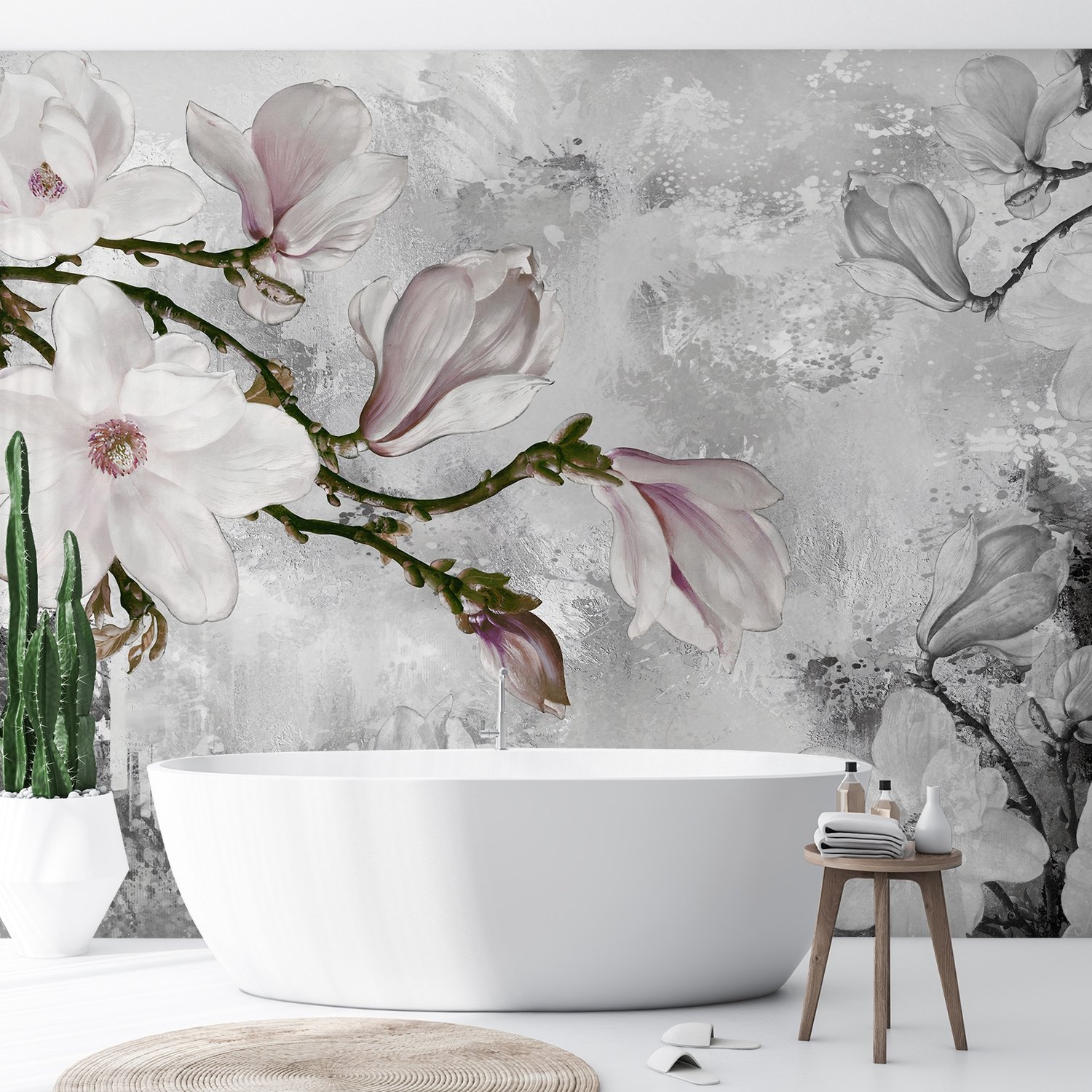 Vintage Retro Floral Bouqet Wallpaper Mural - Peel and Stick