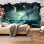 Papier peint panoramique requins baleines de mer