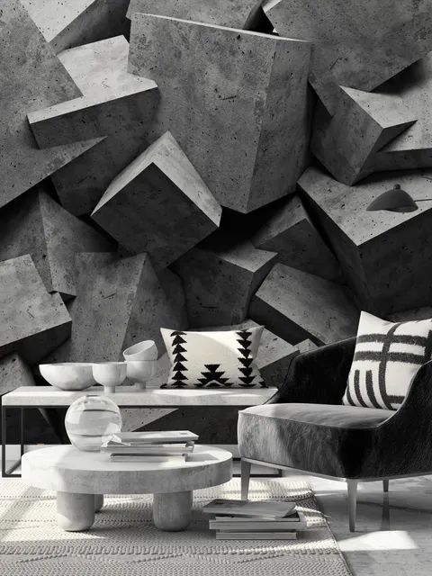 Modern Geometric Shapes Wallpaper Mural