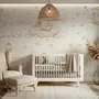Rabbits on the Clouds and Empty Cages Wallpaper Mural