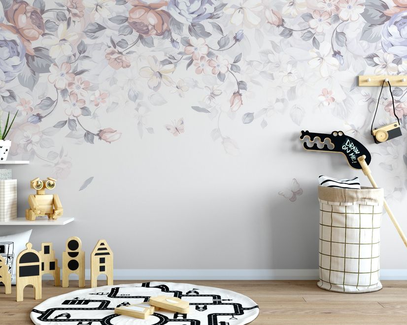 Vintage Floral Art Wallpaper Mural