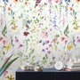 Papier peint panoramique fleurs sauvages aquarelle