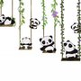 Panda-Bären mit Schaukel Fototapete