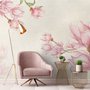 Aquarell Pink Magnolia Blüten Fototapete