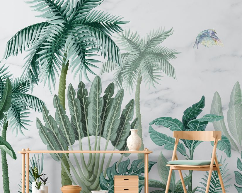 Green Tropical Forest Wallpaper Mural