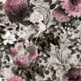 Papier peint panoramique vintage avec chrysanthème rose