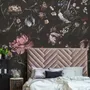 Dutch Flower Peony with Tulips Dark Floral Wallpaper Mural