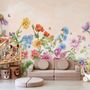 Cute Kids Nursery Floral Garden Wallpaper Mural