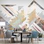 Watercolor Geometric City Wallpaper Mural