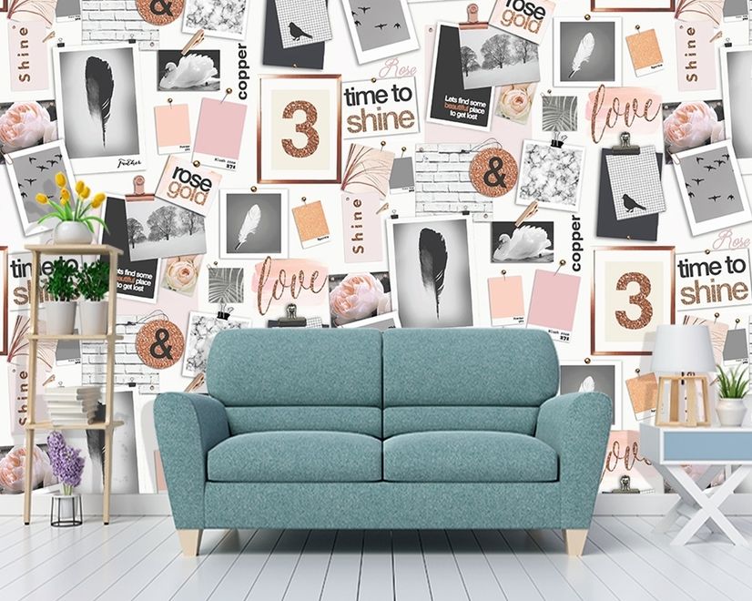 Colorful Picture Board Wallpaper Mural