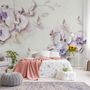 Purple Orchid Floral Wallpaper Mural