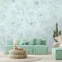 Poppy Drawing Floral Wallpaper Mural