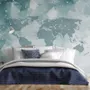 Abstract Map with Geometric Line Wallpaper Mural