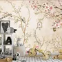 Soft Chinese Florals with Little Birds Wallpaper Mural