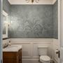 Monochrome Tropical Botanical Wallpaper Mural